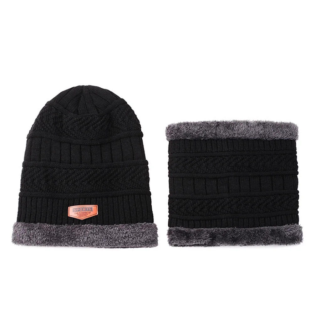 [AETRENDS] комплект из 2 предметов, зимняя шапочка-шарф, теплая вязаная шапка, толстая вязаная шапка с черепом для мужчин и женщин, Z-10069