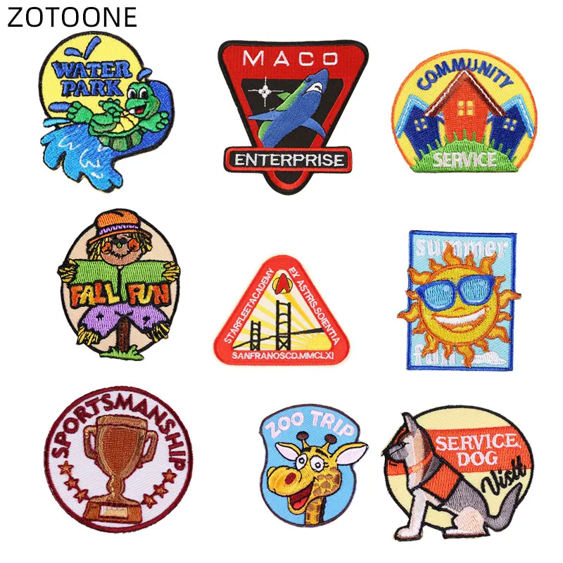 ZOTOONE шить на вышитые патч передачи тепла утюг значки с животными для oдeждa