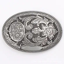 Flower pattern 3.8cm  leather belt buckles  waistband DIY