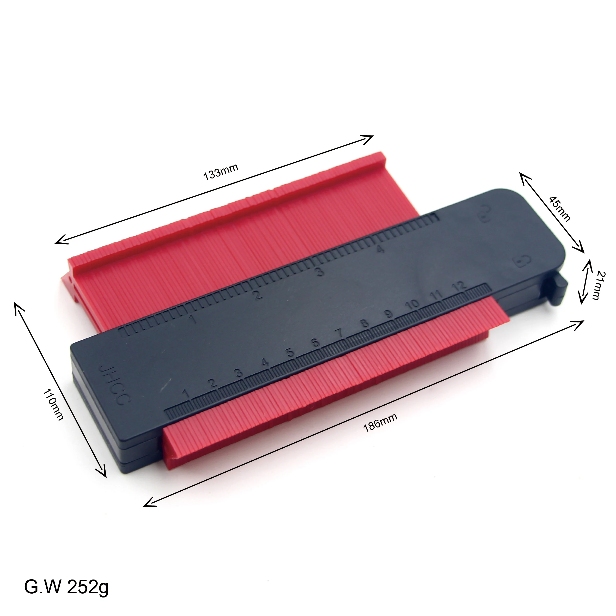 Self-Locking Profile Gauge Contour Gauge Contour Gauge Edge Shaping Wooden Ruler Profiler