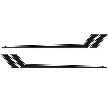 

2*Racing Stripe Graphic Stickers Car Body Side Door Vinyl Decal Decoration