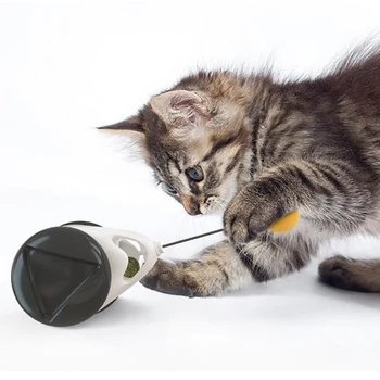 

Kitten Balance Swing Car Toy Fun Balls Exercise Interactive Toys Irregular Rotating Cat Toy with Wheel Catnip Ball Pet Supplies