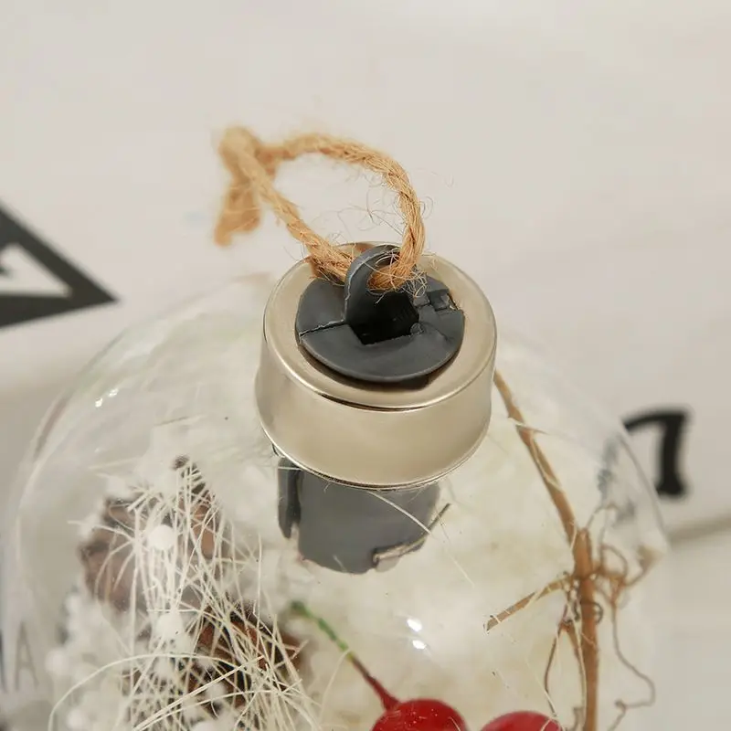 DIY ремесло пластиковый Рождественский шар игрушки светодиодный шар Прозрачные Шары Украшения безделушки Рождественская елка Забавный подарок для детей