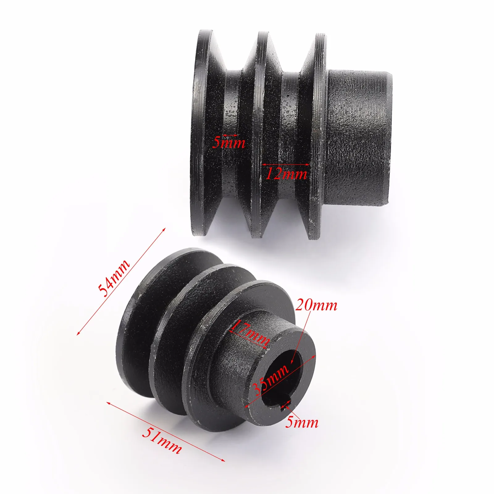 

TDPRO 35mm 20mm ID V Belt Pulley Bore Die Double Groove For Honda 168F 170F GX110 GX120 GX160 GX200 7HP ATV Go Kart Engines