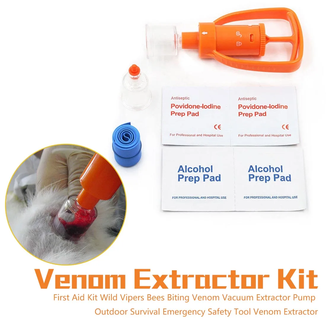 Набор первой помощи для диких пузырей пчелы кусающий вакуумный насос-экстрактор для выживания на открытом воздухе аварийный Безопасный инструмент Экстрактор