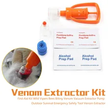 Набор первой помощи для диких пузырей пчелы кусающий вакуумный насос-экстрактор для выживания на открытом воздухе аварийный Безопасный инструмент Экстрактор