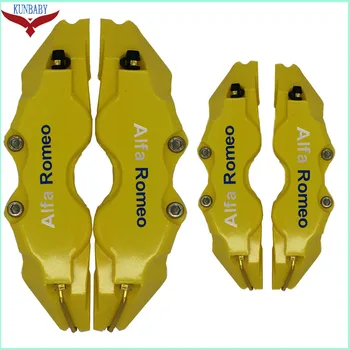 

KUNBABY Yellow Brake Caliper Cover Model 3 Alfa Romeo Logo Car Styling Decoration For Alfa Romeo