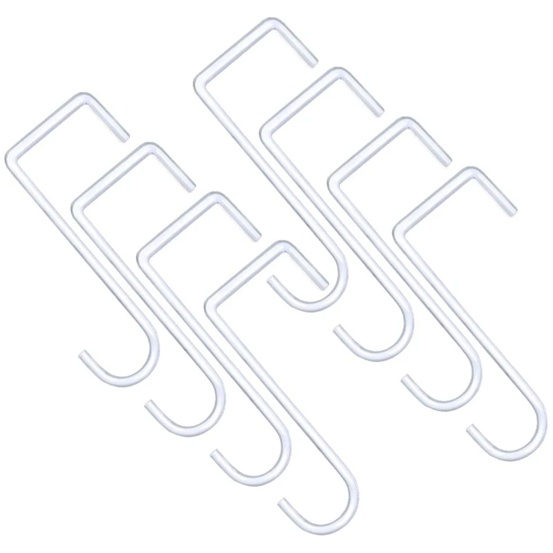 

Patio White Powder Coated Steel Fence Hooks for Hanging Plants, Planters, Bird Feeders, Lights, 8 PCS