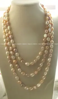 

freshwater pearl multicolor baroque necklace 60" necklace nature