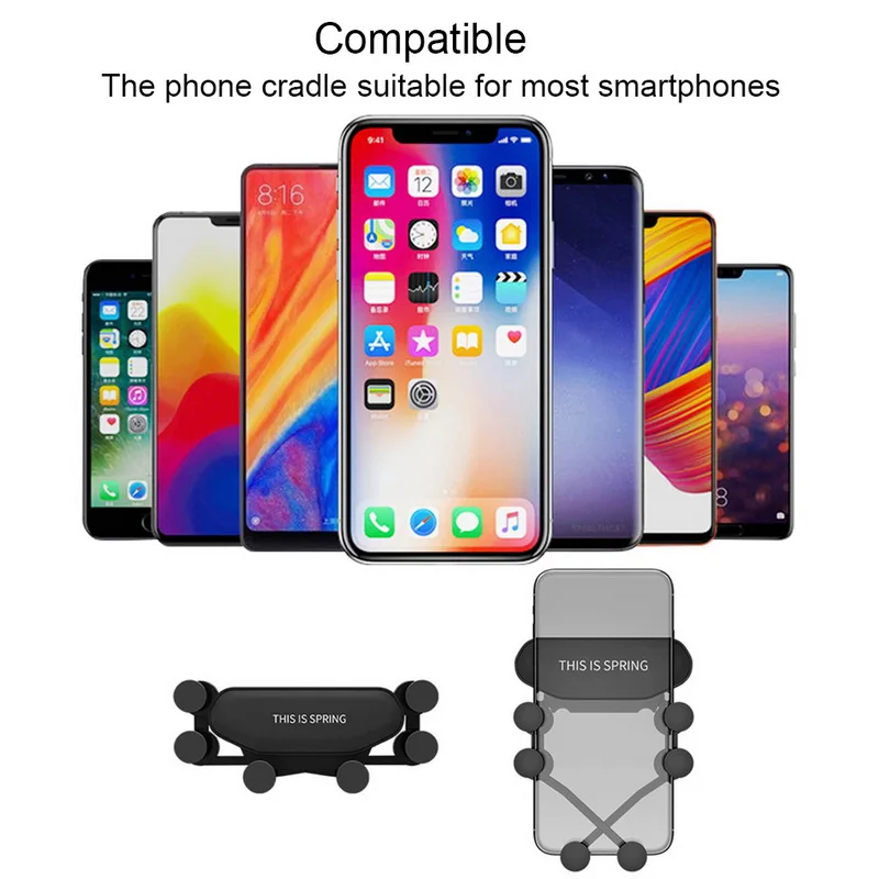 Гравитационный Автомобильный держатель для телефона с креплением на вентиляционное отверстие, универсальная подставка для смартфона, 360, телефон, автомобильный держатель, Celular Carro, 1 шт