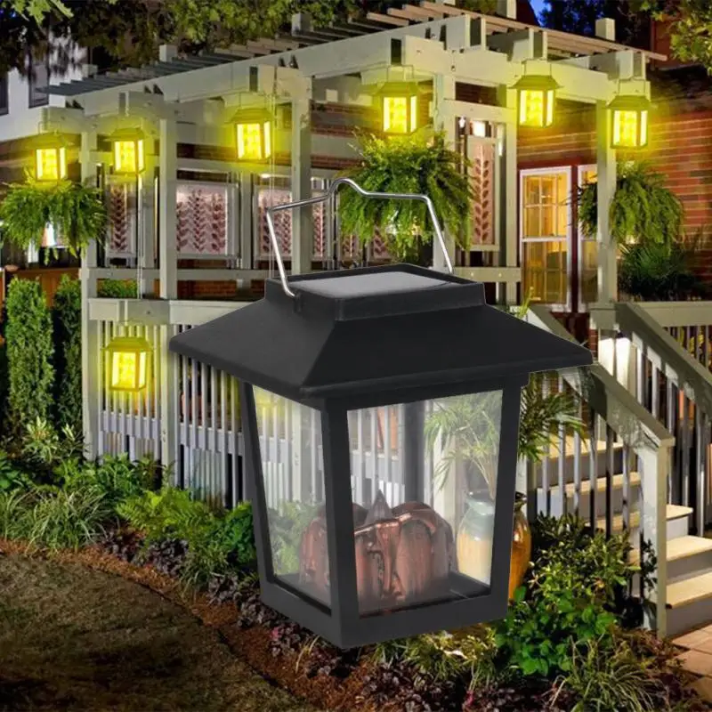 

Solar Power Palace Light Outdoor Waterproof Led Light Hanging Flickering Garden Pathway Decoration Lantern Candle Lights