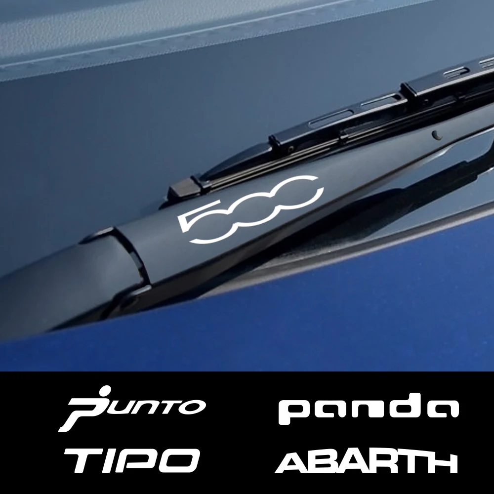 

4PCS Sport Car Window Wiper Vinyl PVC Stickers For Fiat Punto 500 Panda Abarth Tipo Auto Decor Reflective Decals Car Accessories