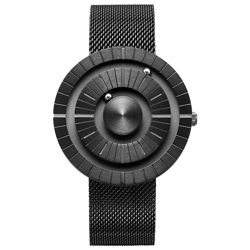 EUTOUR Magnetic Beads Men's Personality Creation Sports Watch Cool Concept Borderless Fashion Design Watch-Stainless Steel Strap