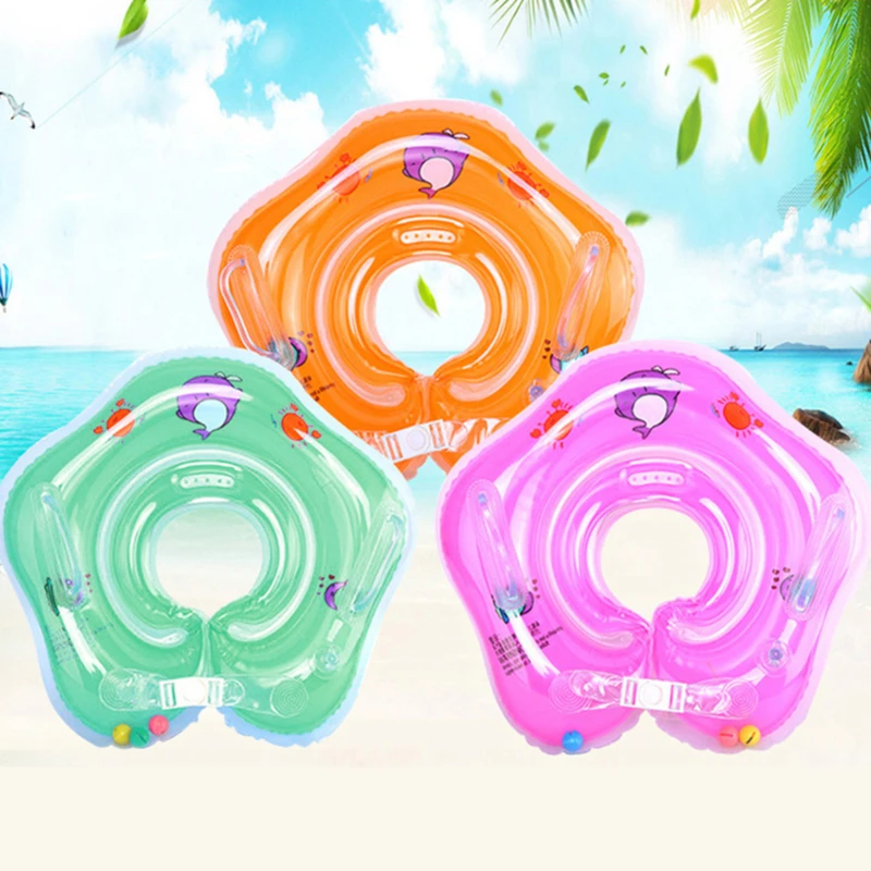 Recién Nacido bebés, niños, infantes Protector para la natación cuello flotador aro seguridad boya de vida Protector de la vida Collar de cuello de natación inflable del tubo
