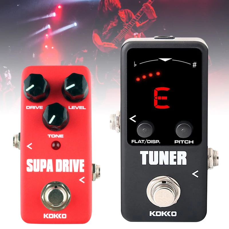 KOKKO Mini Electric Guitar педаль эффекта баса тюнер/Supa Drive True Bypass полностью металлический