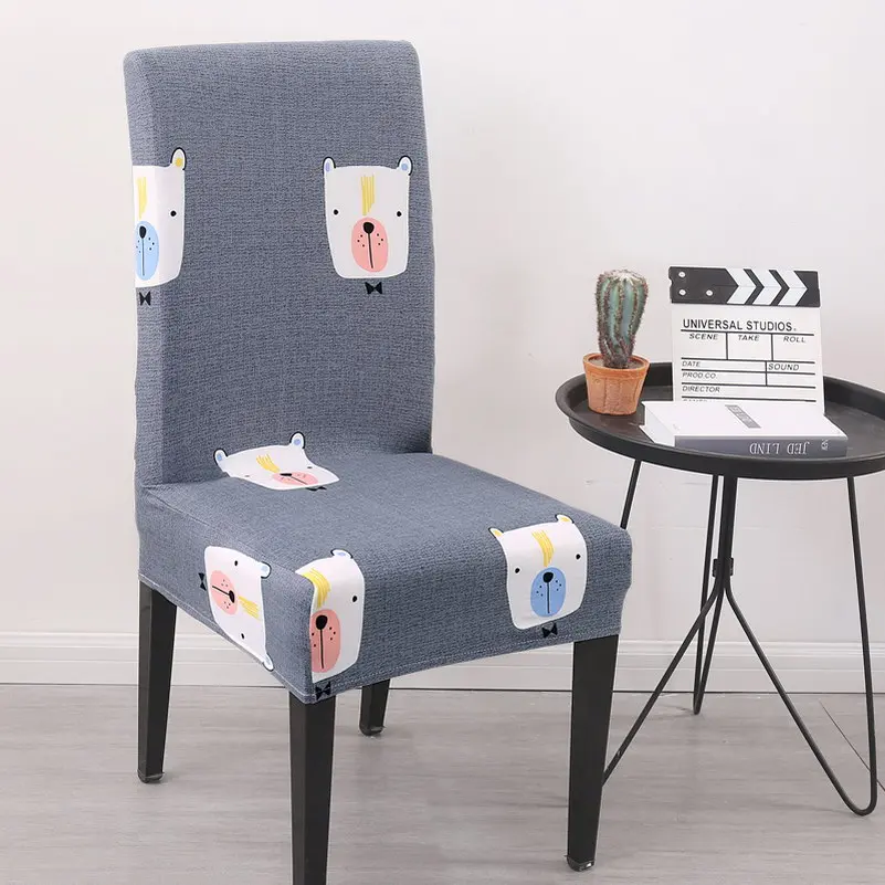 Универсальные печатные эластичные чехлы на кресла для столовой, растягивающиеся Сменные чехлы из спандекса для столовой, банкета, свадьбы, кухни - Цвет: Color 12