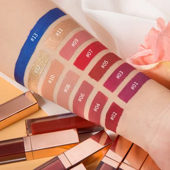 

X2 Lipgloss Lipstick Can Private Label Custom Logo If Meet Minimum Wholesale Cosmetics Beauty Matte Non Touch Cup Lip Glaze