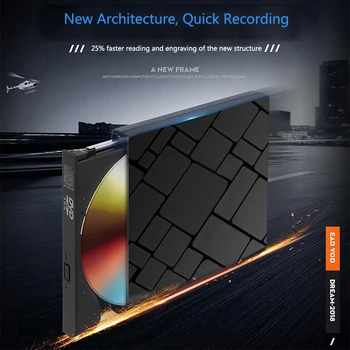 

DVD Burner Rewriter Desktop Portable Accessories Computer External CD Drive Type C Laptop Reader Ultra Thin Player USB 3.0