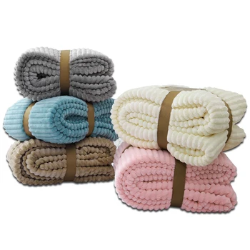 

Winter Thicken Single Color Sheep Wool Blanket Coraline Warm Cozy Flannel Blankets Luxury Gift Manta Sofa Bed Decoration EC50TZ