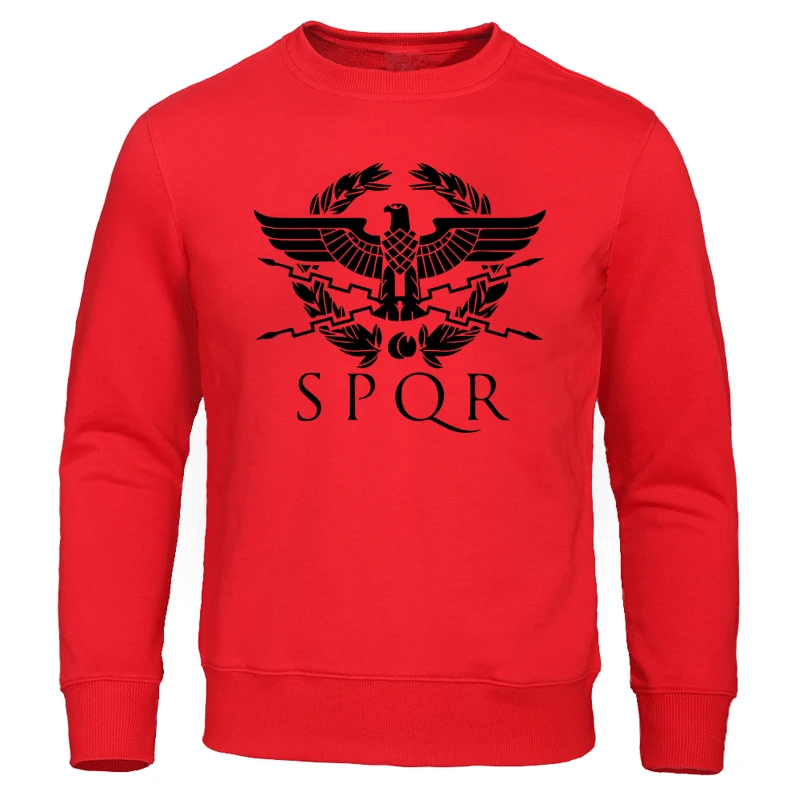Осенняя Новинка Теплая мужская толстовка с капюшоном SPQR Римский Сенат военные фракции толстовки с орлом мужские модные брендовые толстовки