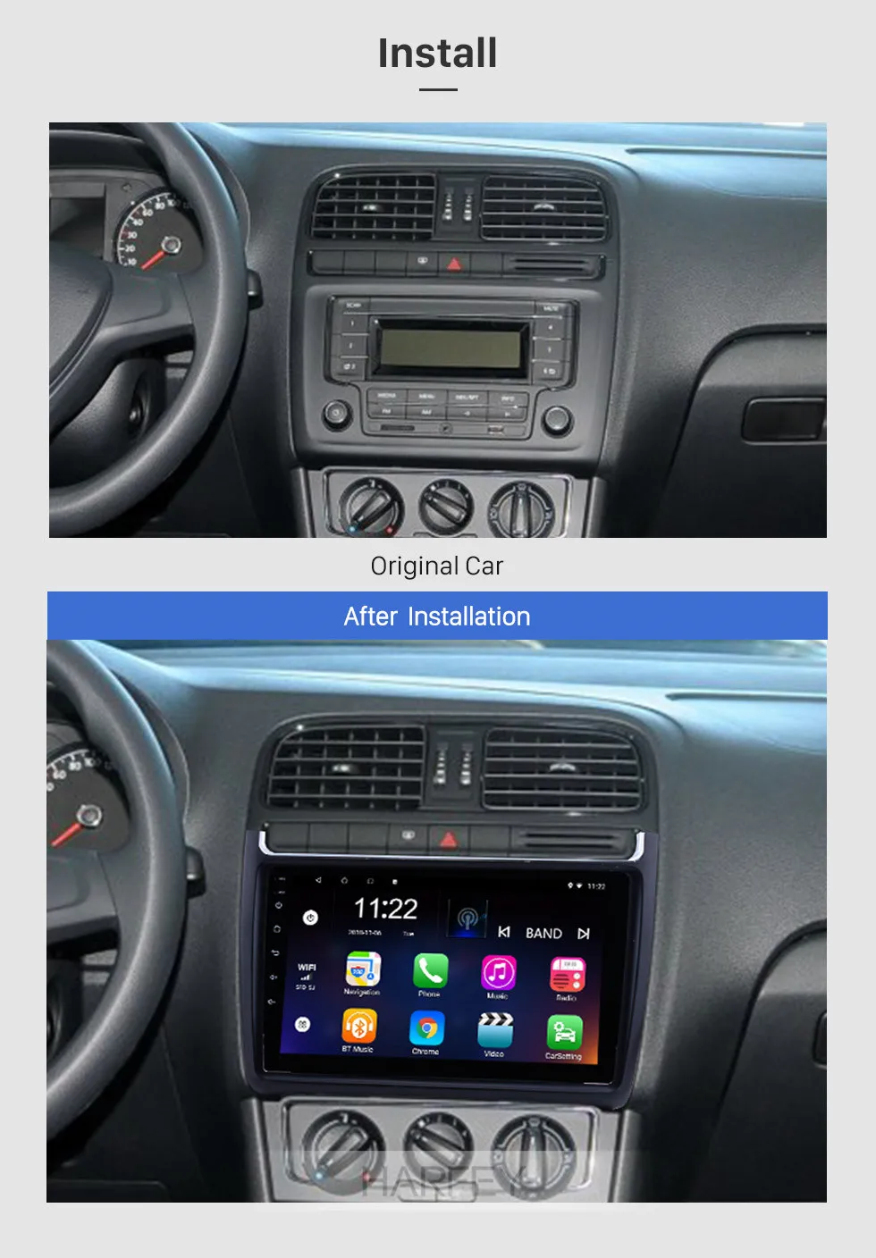 Sale Harfey 2Din 9"Android 8.1/9.0 Car Radio GPS Head Unit For 2012-2015 VW Volkswagen Polo 4-Core Multimedia Player 1 Sale Harfey 2Din 9"Android 8.1/9.0 Car Radio GPS Head Unit For 2012-2015 VW Volkswagen Polo 4-Core Multimedia Player 1