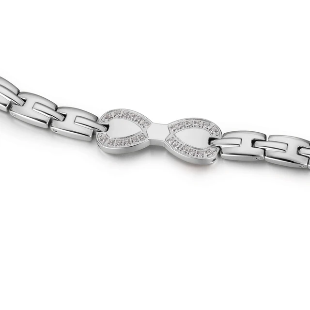 H85209e4409d24242a41e55734abc3382g - Magnetic Bracelet Therapy Jewelry Fashion Titanium Steel Ring  Health Bracelet Silver White Beads friends Girlfriend Gift OSB-23