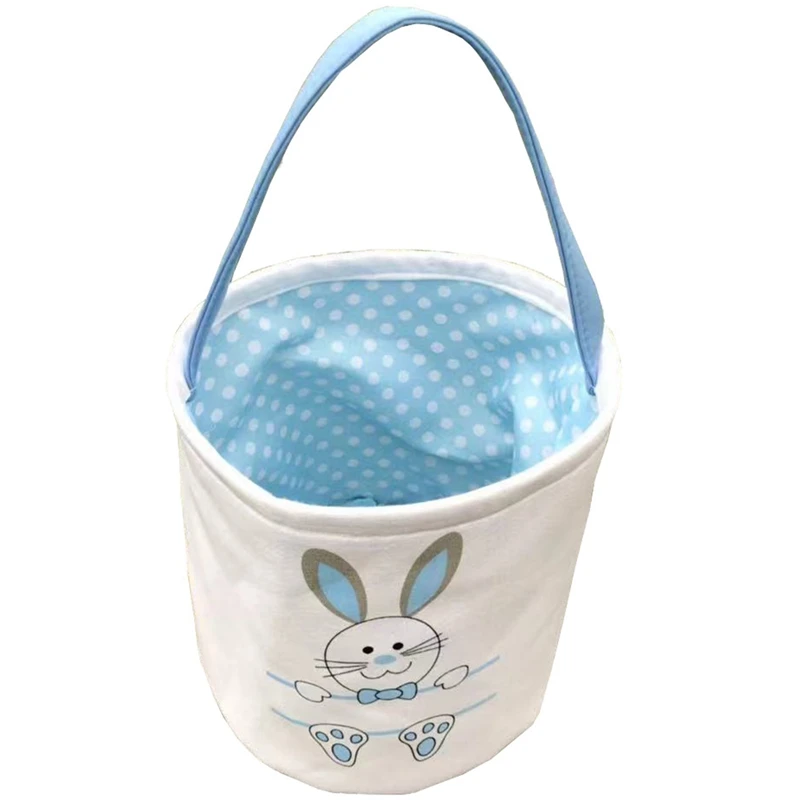 Decorative Rabbit Basket DIY Handmade Basket Canvas Basket Printed Children's Shopping Basket