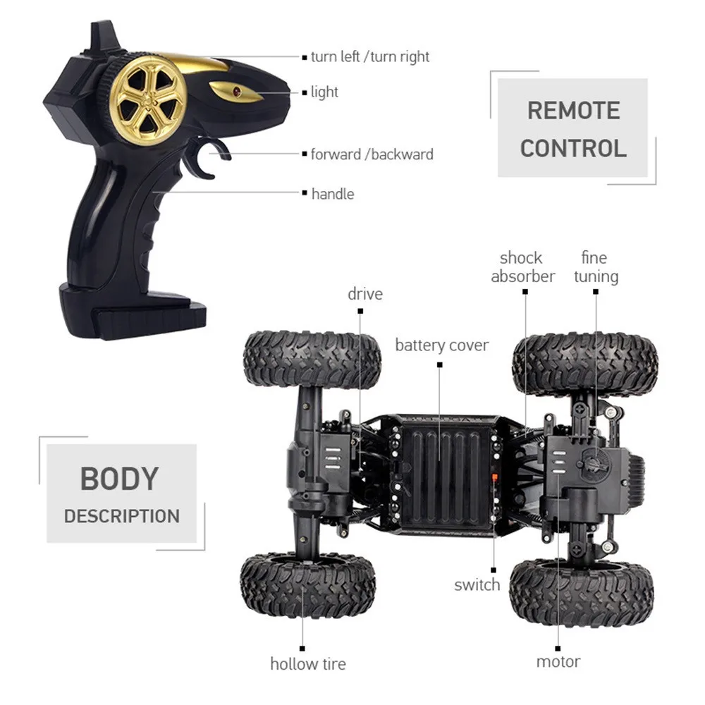 Детские Машинки Игрушки 1/18 2,4 г 4WD 15 км/ч монстр грузовик трения электромобиль для маленьких мальчиков Супер Автомобили Blaze грузовик подарок игрушки M0731