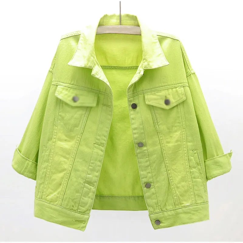 Женские фиолетовые короткие бомберы для отдыха джинсовые куртки 2XL ярких цветов