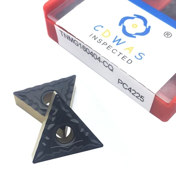 

TNMG160404 CQ PC4225 Carbide Inserts External Turning Tool TNMG 160404 CNC Lathe Tools Steel Cutting For MTGNR Toolholder