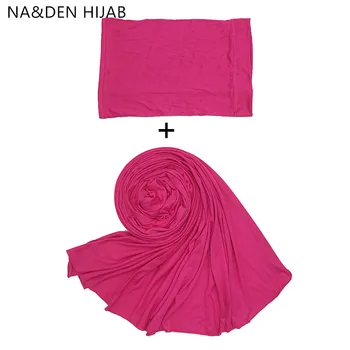 

1 set NEW Stretch Cap and Scarf's set Islamic inner Caps and hijab set Modal Bonnet Neck Cover Muslim Headscarf set Women Hijab