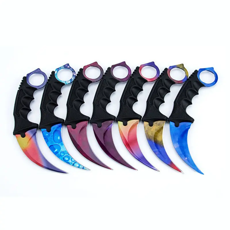 CS Karambit GO нож с фиксированным лезвием никогда не выцветает Counter Strike файтинг коготь