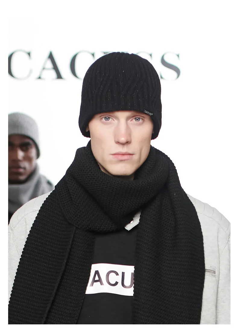 Cc Beanie Мужская безупречная шапка вязаная шапка Шерстяная Шапка-бини шапка осень-зима теплые однотонные цветные наушники для мужчин Сладкий разговор
