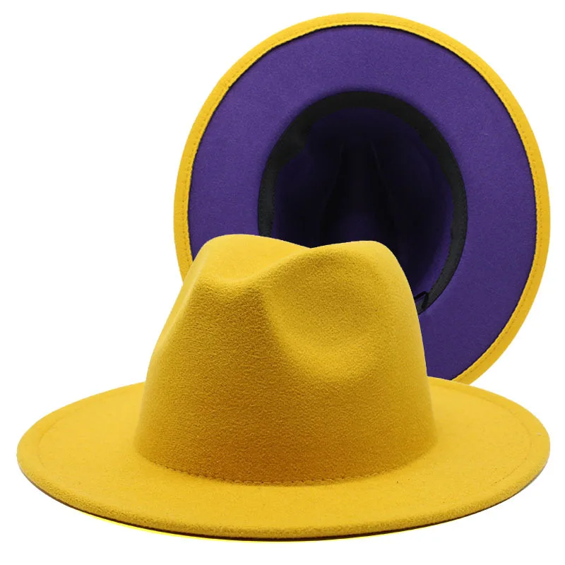 purple fedora hat mens