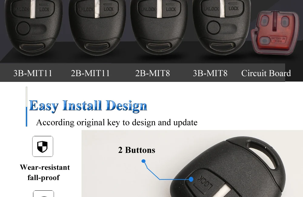 Keyforkess 2/3 Bottoni Auto Chiave A Distanza Vestito per MITSUBISHI Outlander Pajero Triton ASX Lancer Shogun MIT8 MIT11 Lama 433MHz 8 Keyforkess 2/3 Bottoni Auto Chiave A Distanza Vestito per MITSUBISHI Outlander Pajero Triton ASX Lancer Shogun MIT8 MIT11 Lama 433MHz - H85210d6a117d4761853b06dfe640c2dbw