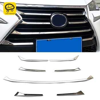 

CarManGo For LEXUS NX200 NX200t NX300h Car Styling Front Middle Net Grille Grills Chrome Frame Sticker Cover Trim Accessories