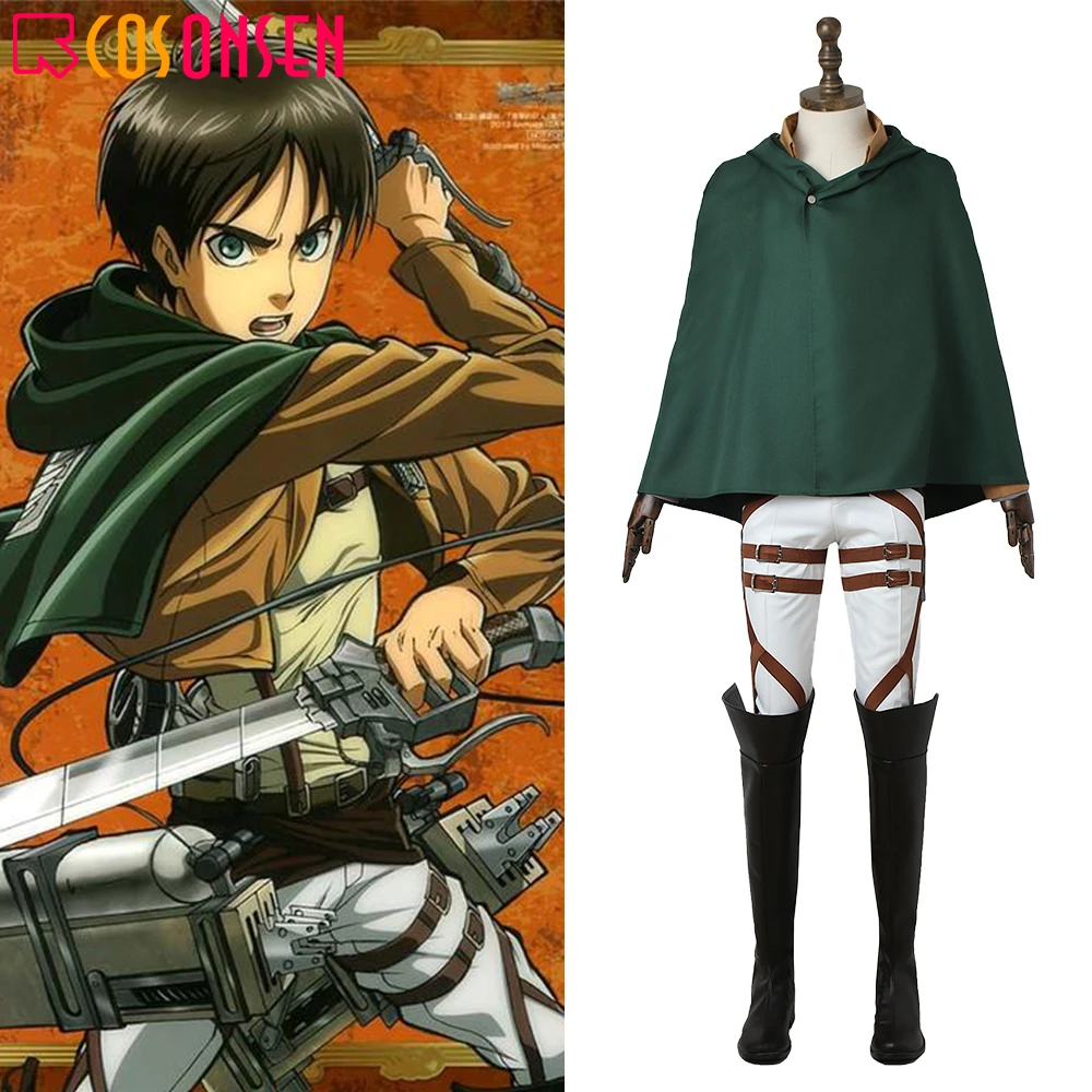 Attack On Titan Shingeki No Kyojin Eren Jaeger Training Corps Cosplay Costume