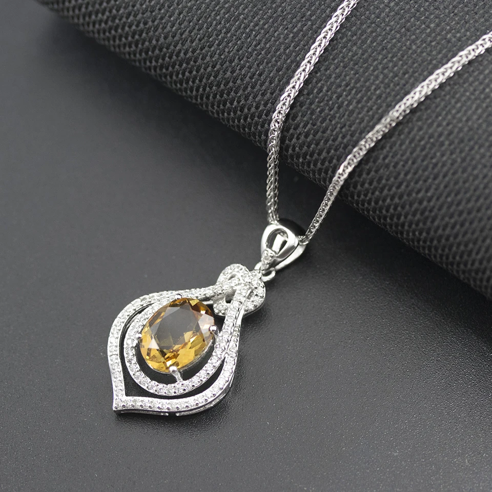 Bolai Овальный 10*8 мм sultanit Кулон Ожерелье S925 серебро изменение цвета создан диаспор драгоценный камень ювелирные украшения для женщин