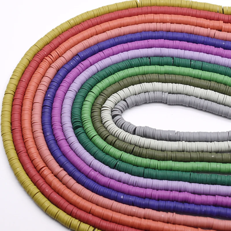 6mm Flat Round Polymer Clay Beads 350Pcs/Lot for Jewelry Making DIY Design Bracelet polymer clay beads