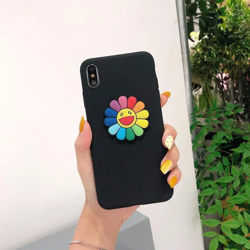 Горячая Корея 3D милый солнечный цветок скраб ТПУ мягкий чехол для iphone 11Pro MAX XS XR 7