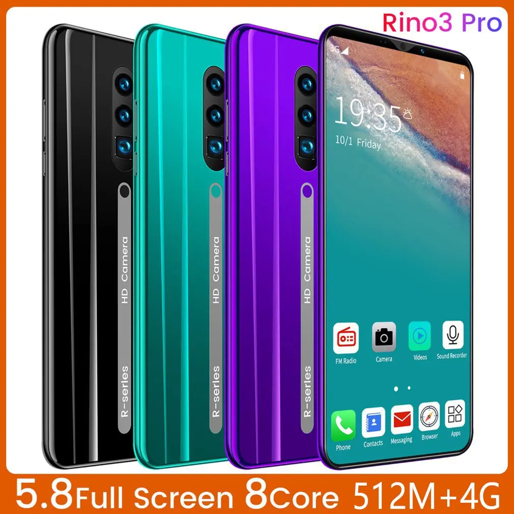 512 + 4g Smartphone Polegada Tela Cheia Android hd Vingerafdruk Desbloquear Máquina Memória Flash 3g 5.8 1 Walkie-talkie