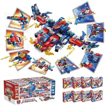 

New Ultraman building blocks Eight in one assembled DIY children's toys Small building blocks
