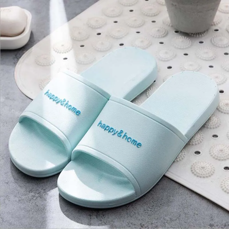 

2020 slipper woman four seasons indoor Korean version non-slip home bath lovers cool slipper man flip flops