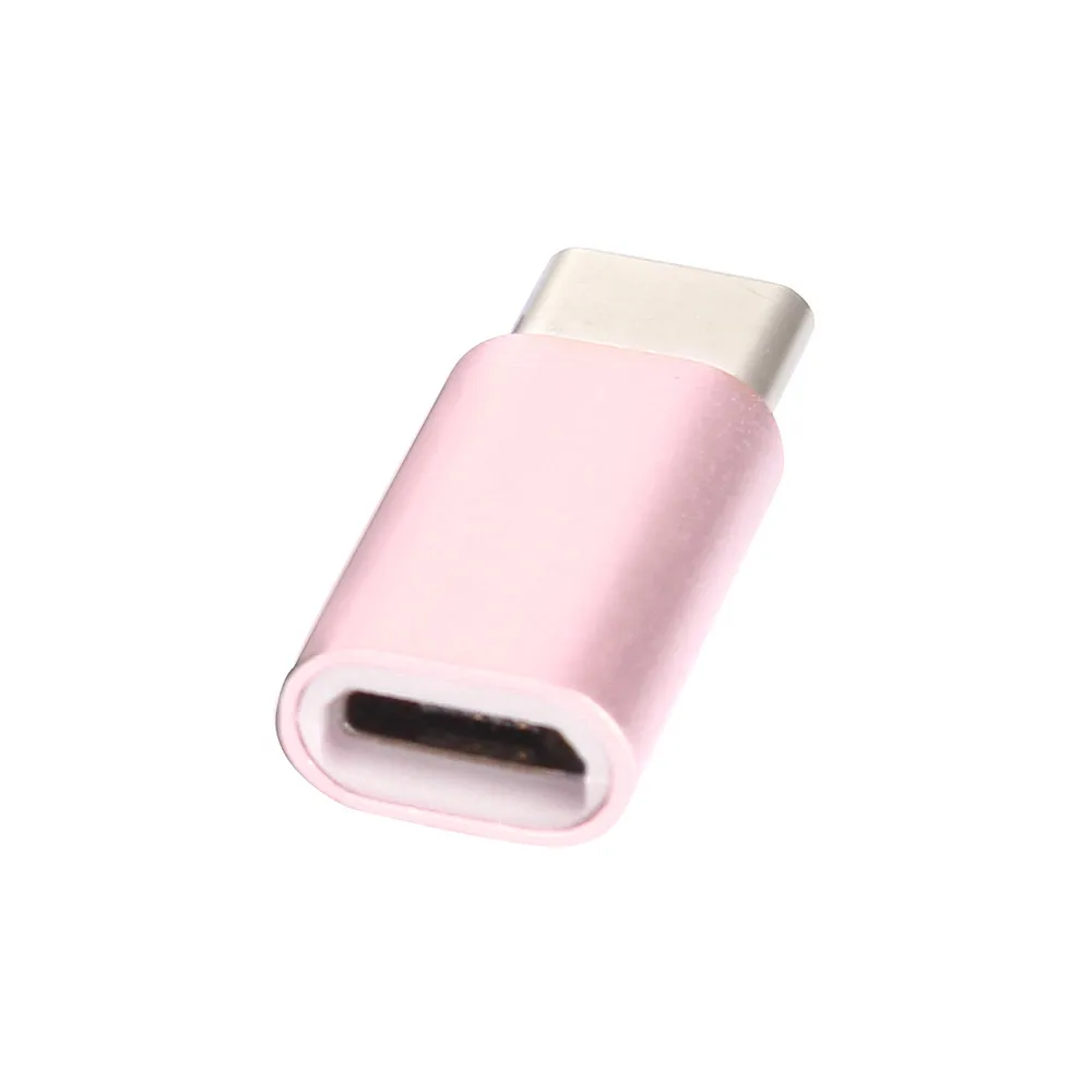 1 шт. USB-C тип-c для Micro USB данных зарядный адаптер для samsung Galaxy Note 7 - Цвет: PINK