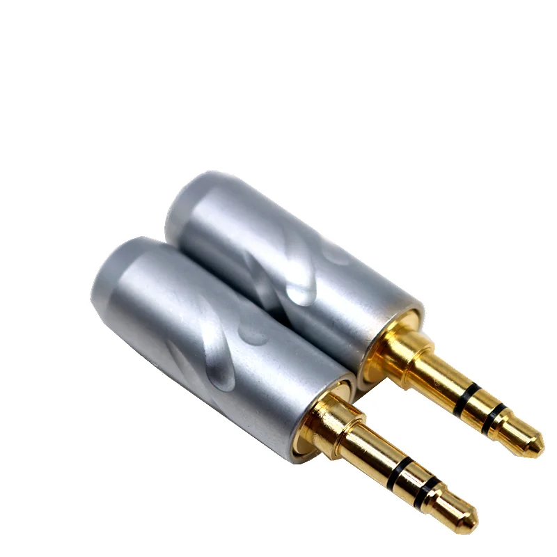 XSSH Hi end 10 piece Audio Male Earphone Headphone plug Carbon Fiber 3 5mm stereo 1 8 jack connector for 3mm 6mm Cable