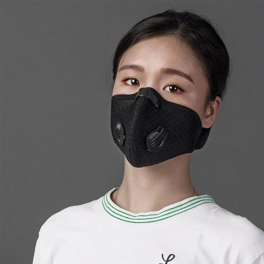 

1pc Solid Color Respirator Mask Anti Dust Filter Activated Carbon Filtration Half Face Mouth Masks