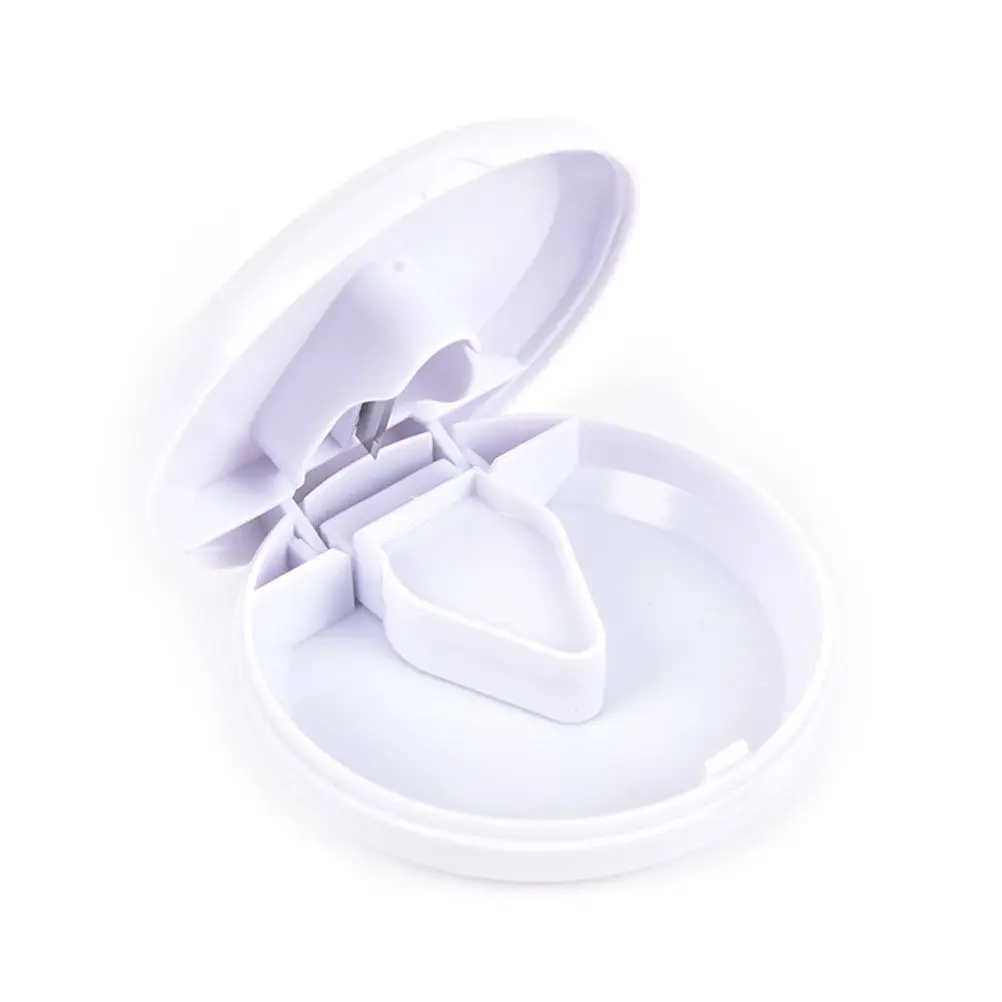 Pill Box Pill Medicine Crusher Grinder Splitter Tablet Divider Cutter Storage Box