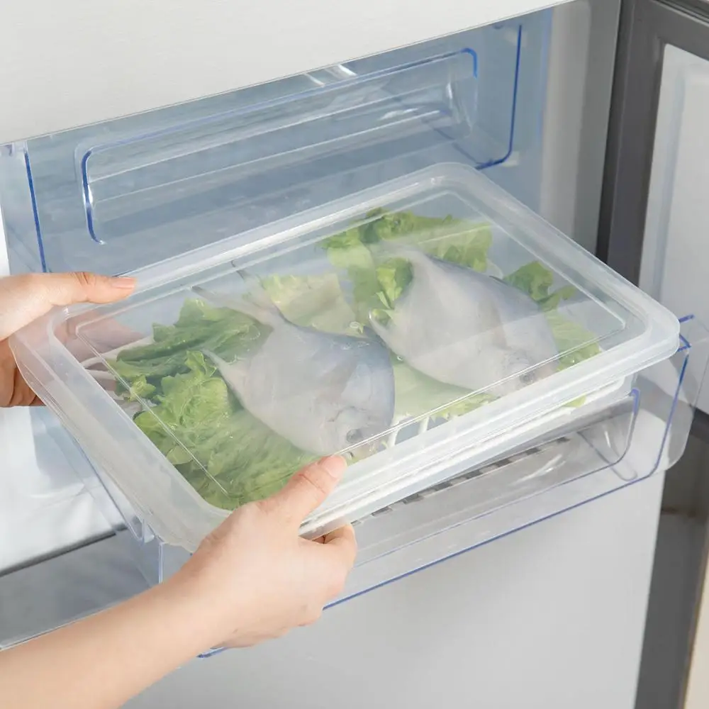 Прозрачный кухонный Штабелируемый поднос для пельменей бытовой пельменей Crisper большой холодильник коробка для хранения креветок