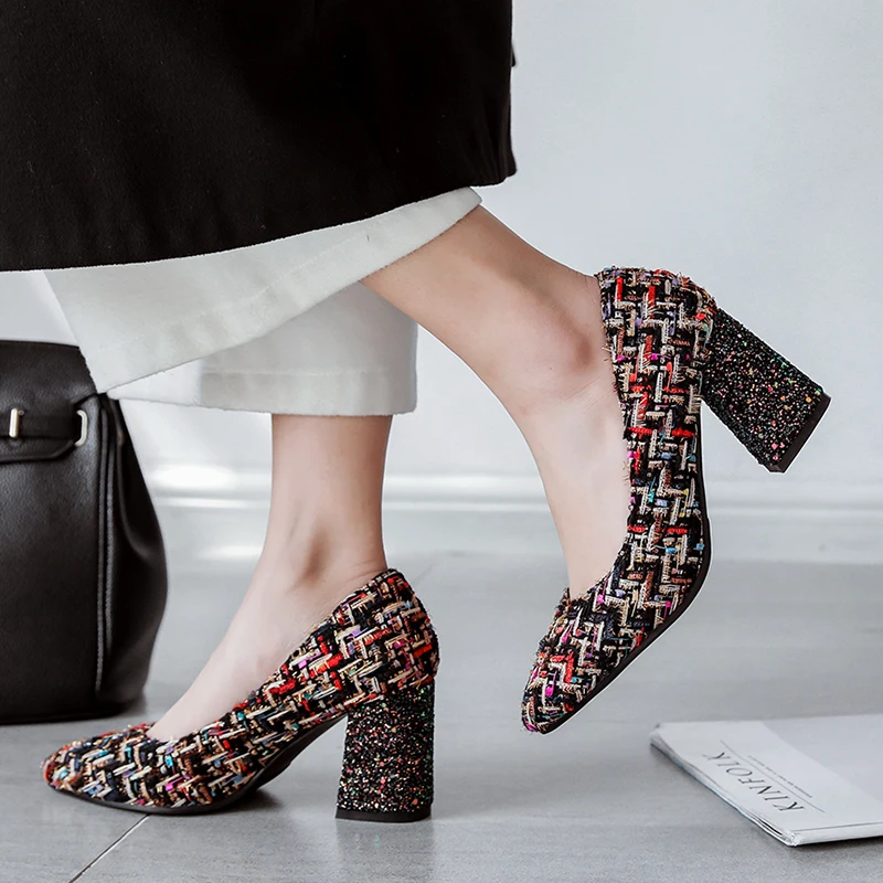 red plaid shoes ladies