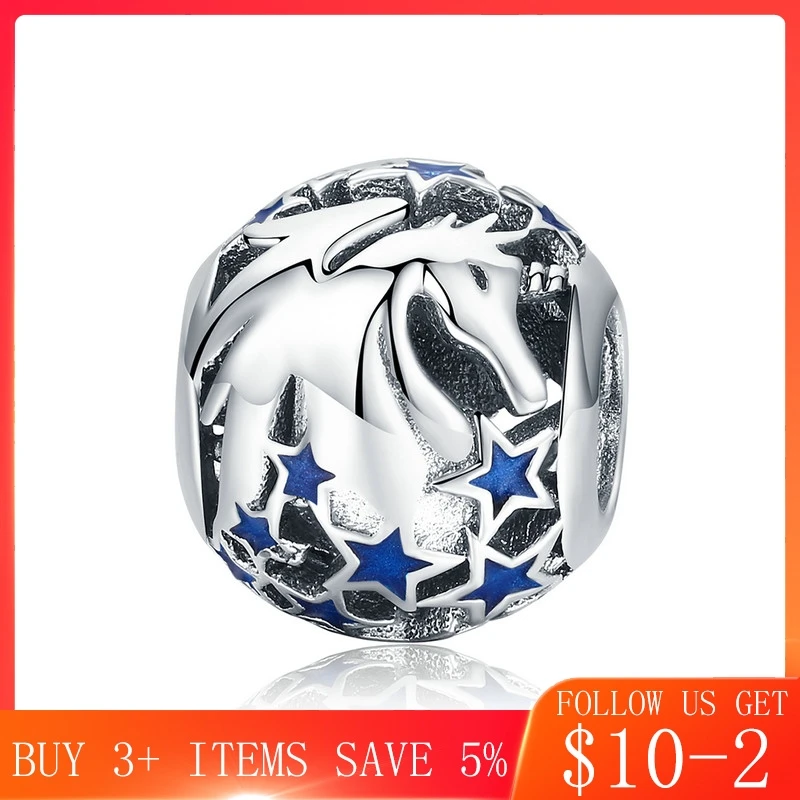 

CodeMonkey New Collection 925 Sterling Silver Licorne Blooming Star Beads Fit Charm Bracelets Necklaces Jewelry Accessories C935